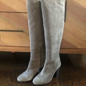 Vince Camuto Sabana Grey suede knee high boots